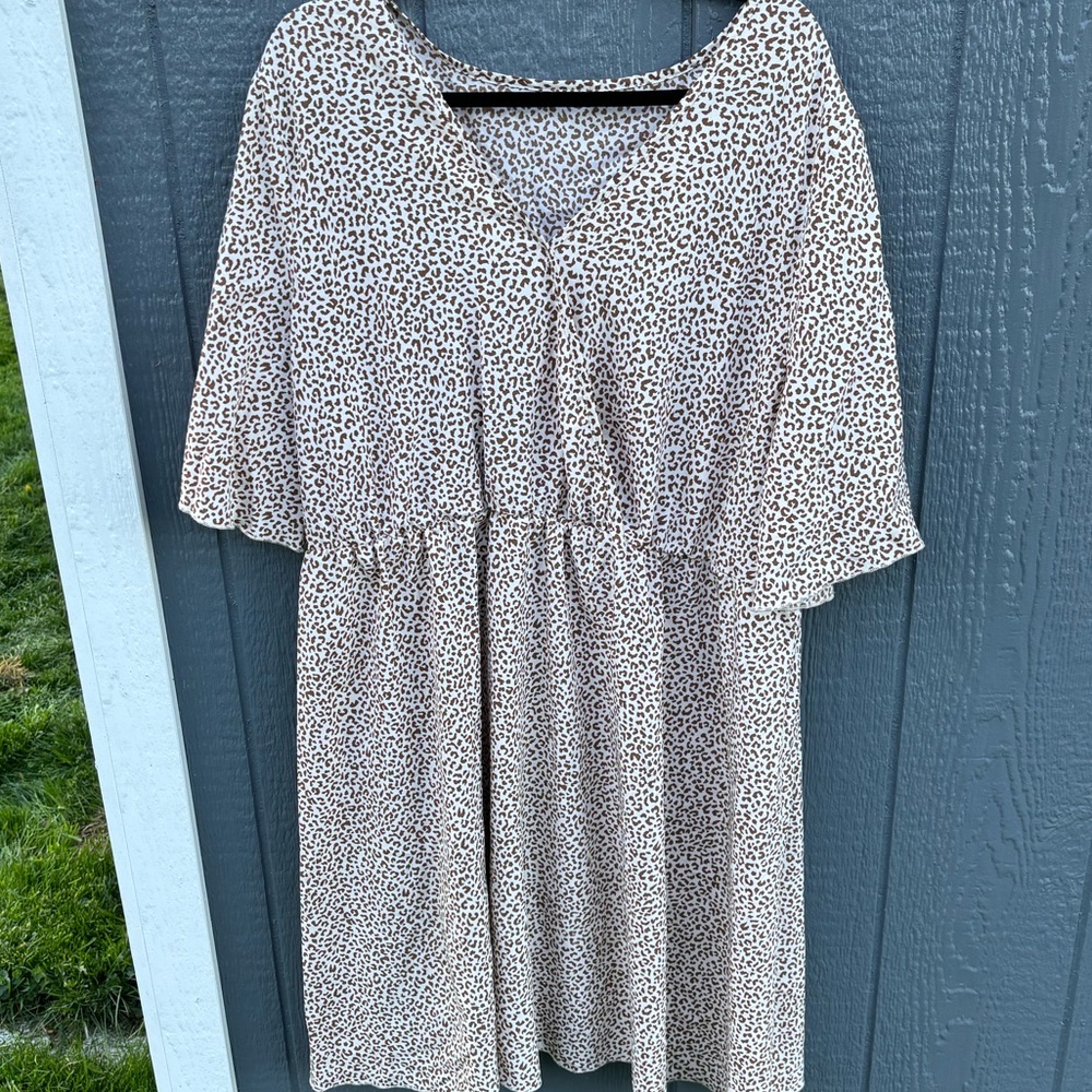 Plus Size Shein Cheetah Print Midi Dress